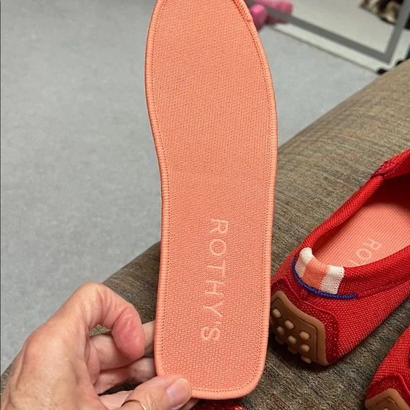 Rothy’s Women’s  Vibrant  Orange Red Slip-On Drivers New just no box - Picture 5 of 6